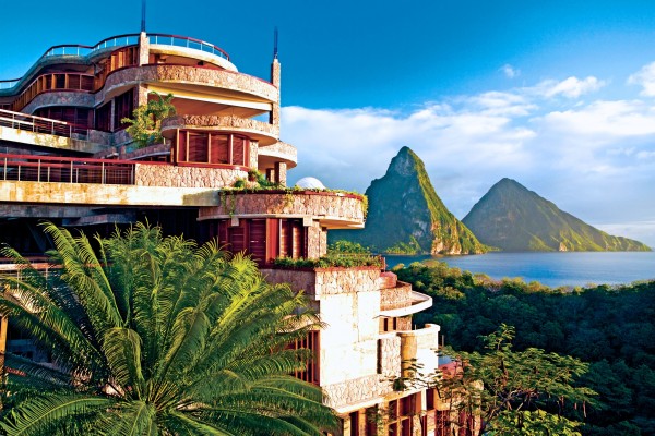 Jade Mountain St.Lucia is designed and built by Russian-Canadian architect Nick Troubetzkoy